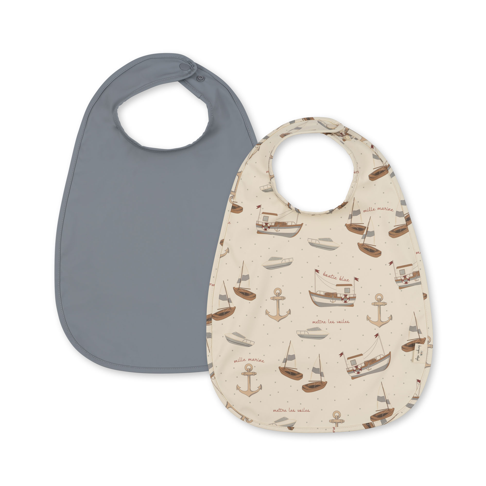 Konges slöjd - 2-pack Haklapp, Sail away
