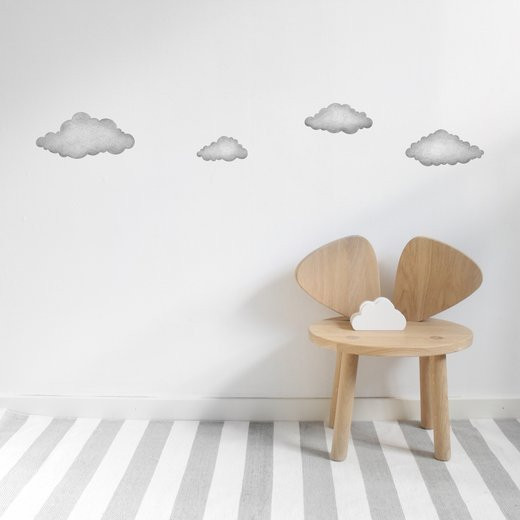 Stickstay - Wallstickers, Moln Grafitgrå - 2