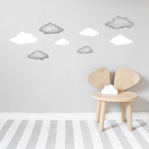 Stickstay - Wallstickers, Moln Grafitgrå - 3