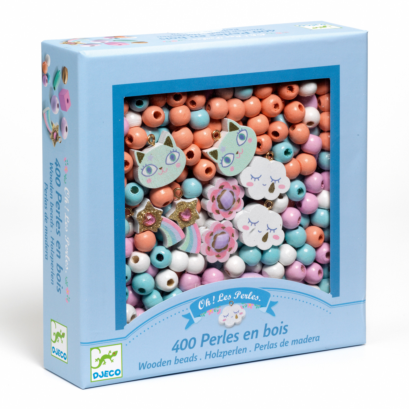 Djeco - Wooden beads, Rainbow - 4