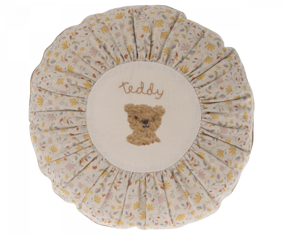 Maileg - Kudde Rund Small, Teddy Flower - 3