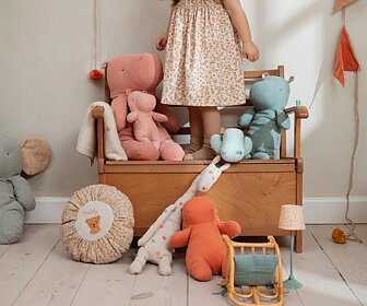 Maileg - Kudde Rund Small, Teddy Flower