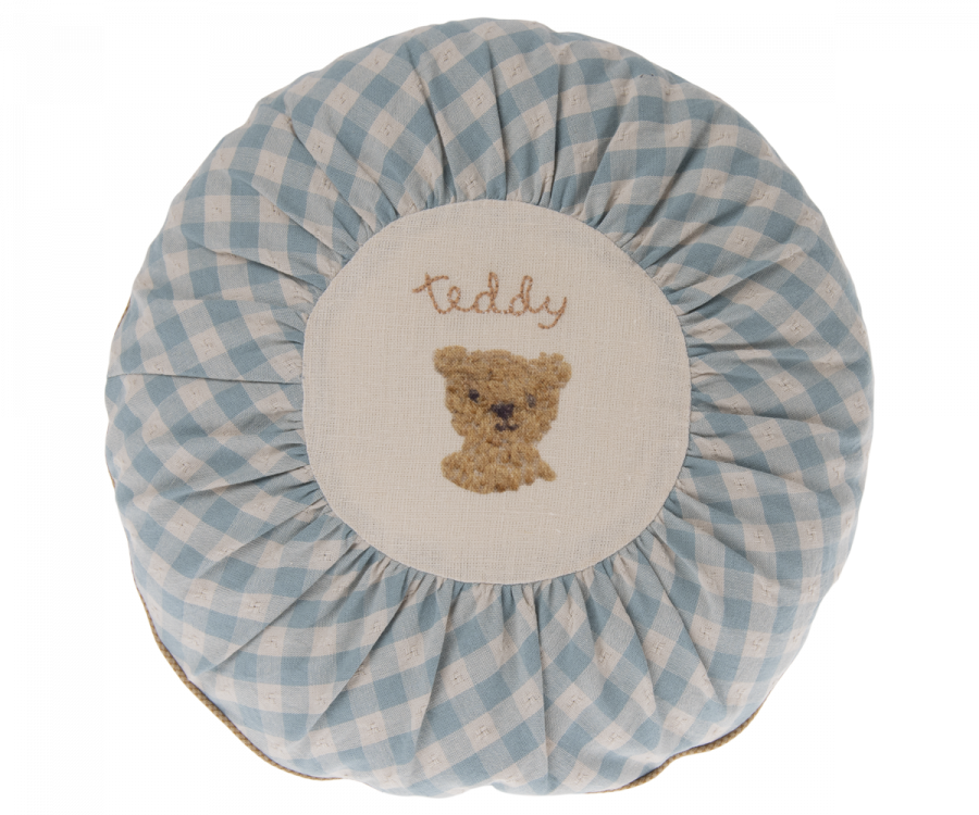 Maileg - Kudde Rund small, Teddy Checked