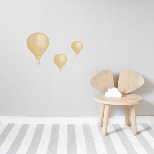 Stickstay - Wallstickers, Ballonger 3-pack Senapsgula - 2