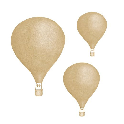 Stickstay - Wallstickers, Ballonger 3-pack Senapsgula