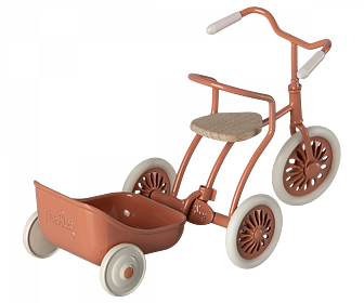 Maileg - Tricycle hanger Mouse, coral