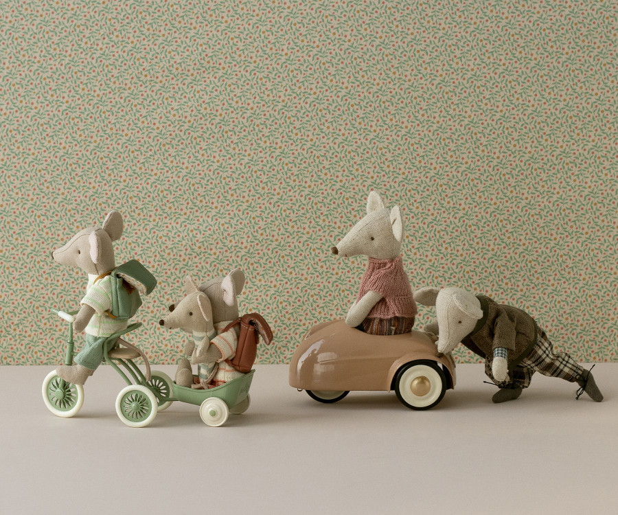 Maileg - Tricycle hanger Mouse, green - 3