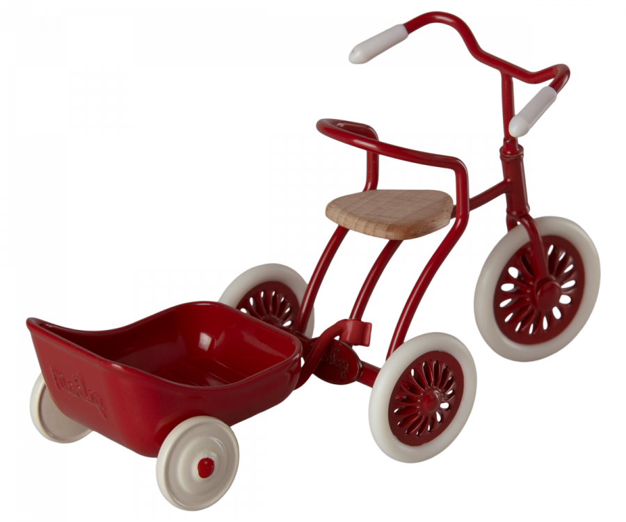 Maileg - Tricycle hanger Mouse, röd - 3