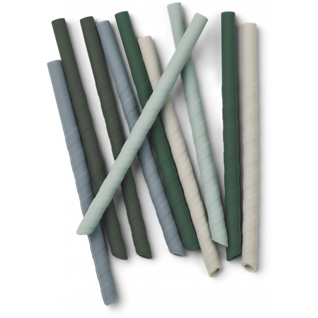 Liewood - Timoti sugrör 10-pack, Green - 2