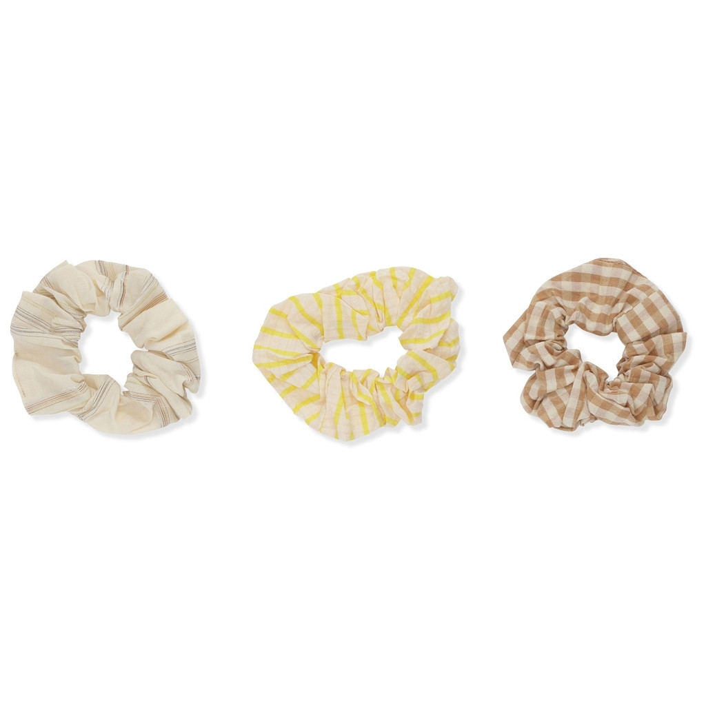 Konges slöjd - 3-pack Scrunchies Small Lemonade
