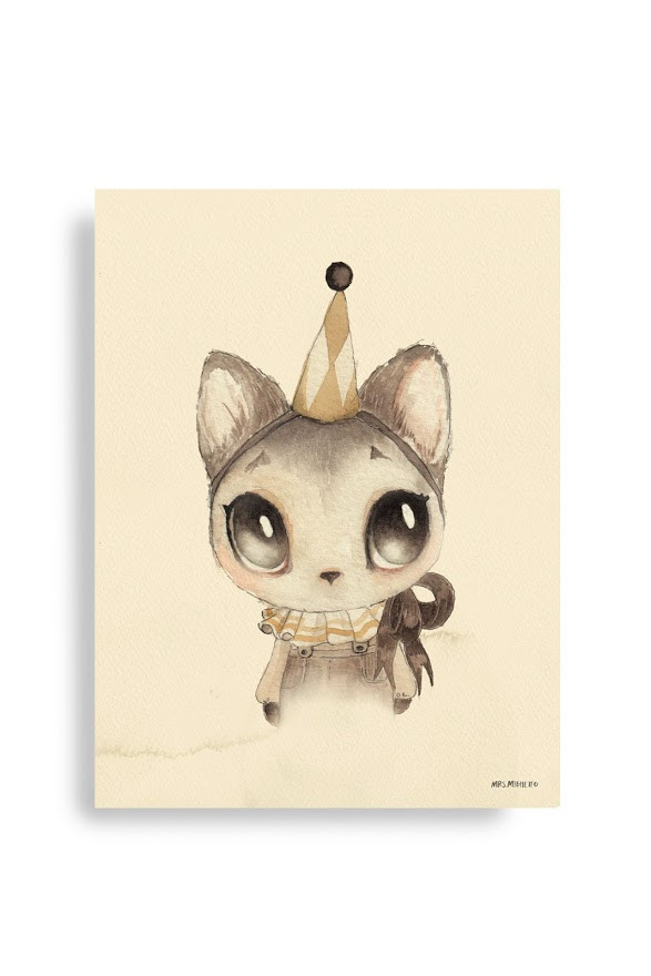 Mrs Mighetto - Poster, Dear Meow 30x40 cm - 2