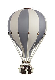 Super Balloon - Luftballong Large, Gräddvit/Mörk grå