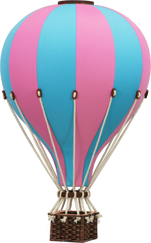 Super Balloon - Luftballong Small Turkos/ljusrosa