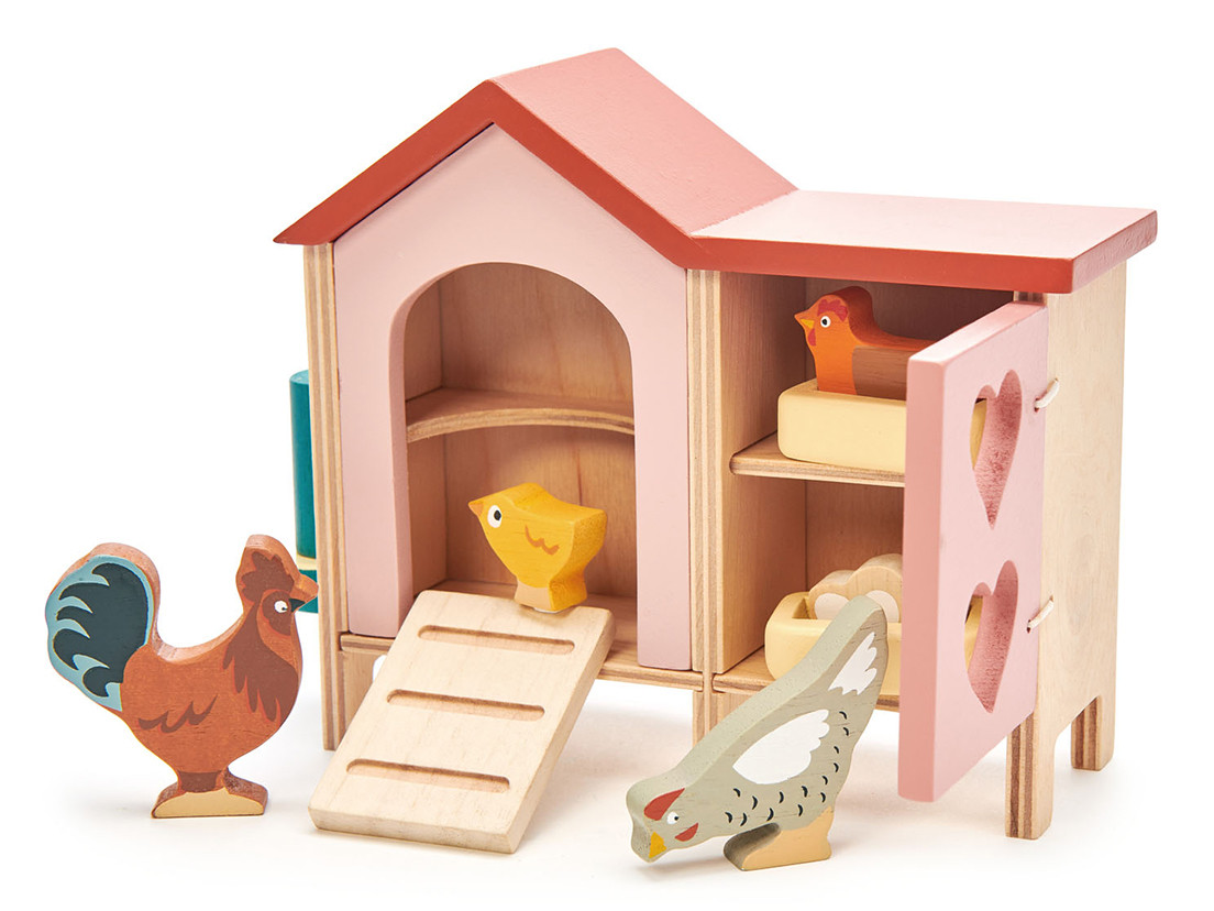 Tender Leaf Toys -  Dockhusdjur höns och hönshus