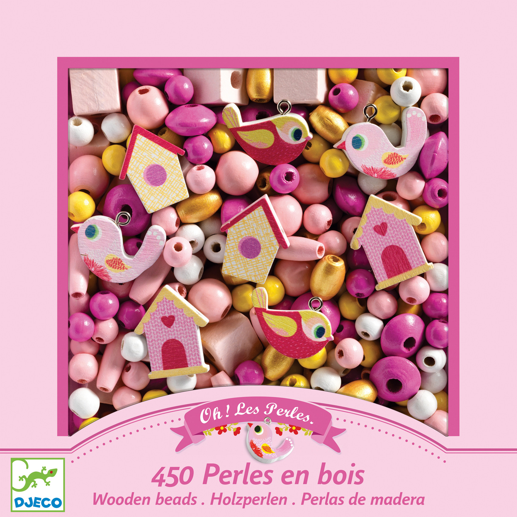 Djeco - Wooden Beads, Birds - 3