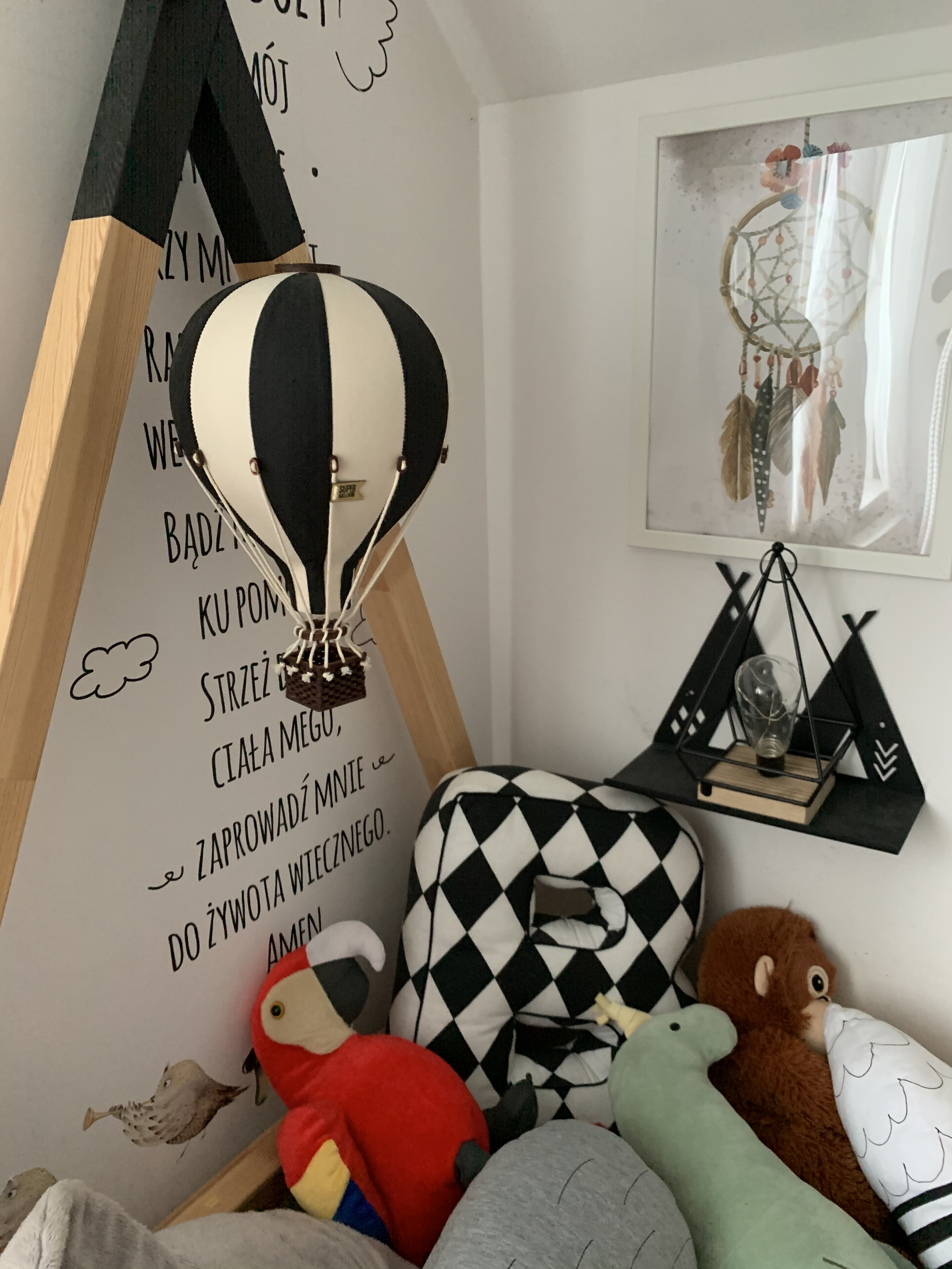 Super Balloon - Luftballong Medium svart / gräddvit - 3