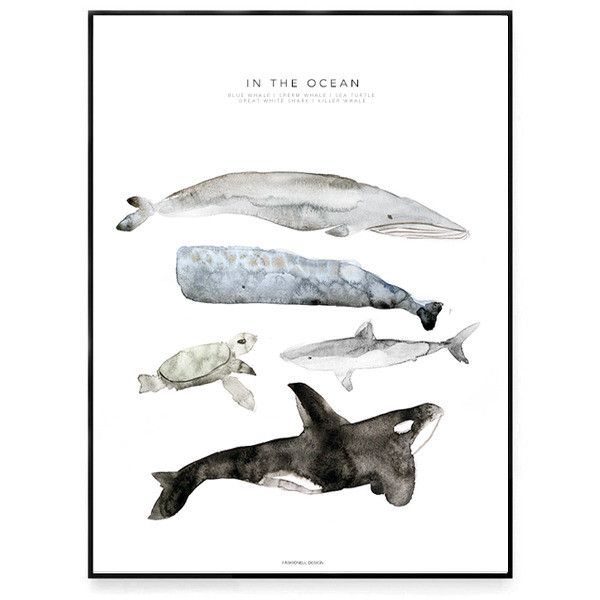 Fashionell - Poster, In the Ocean 40x50 cm