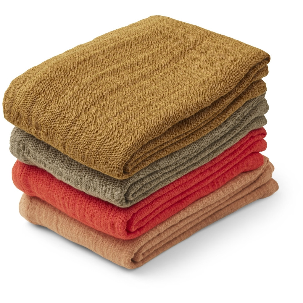 Liewood - Leon muslin cloth 4-pack, Tuscany rose multi