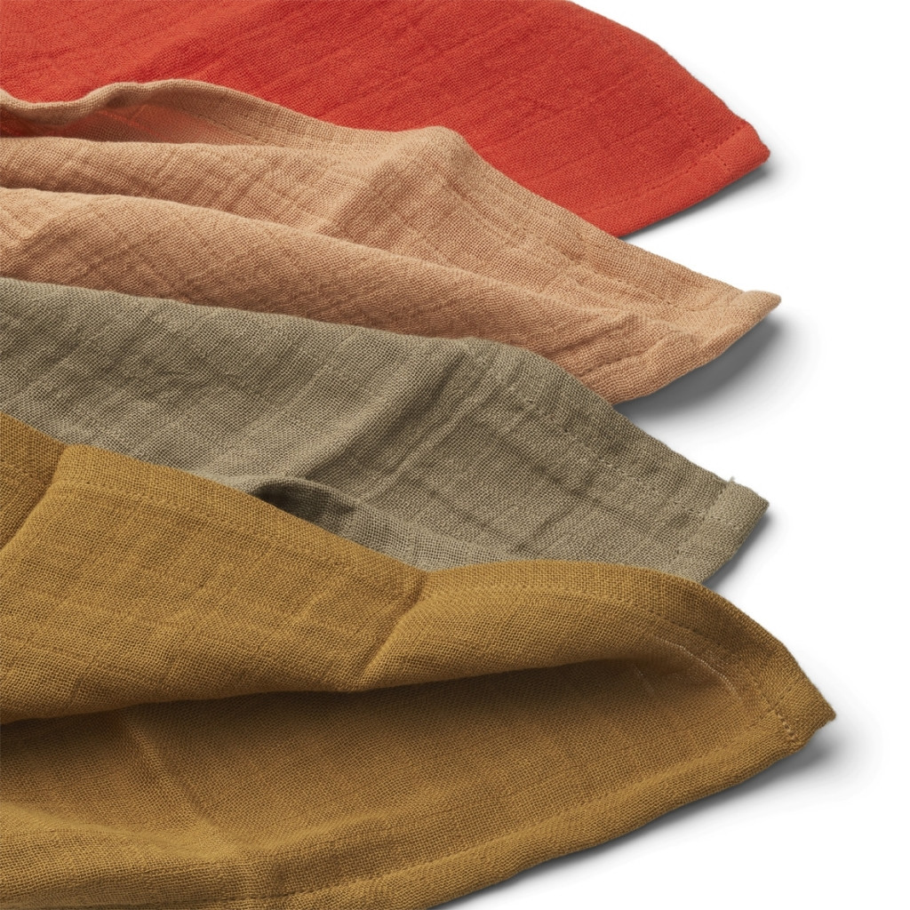 Liewood - Leon muslin cloth 4-pack, Tuscany rose multi - 2