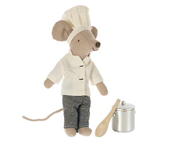 Maileg - Chef mouse w. soup pot and spoon