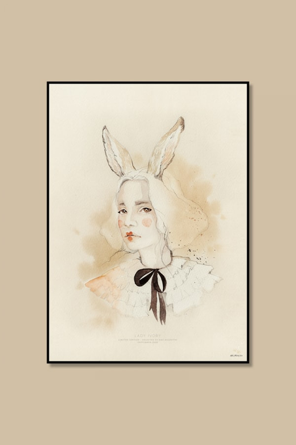 Mrs Mighetto - Poster, Lady Ivory 50x70 cm - 3