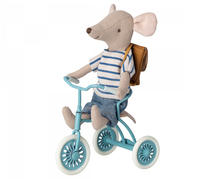 Maileg - Abri à tricycle, Mouse - Petrol blue - 3