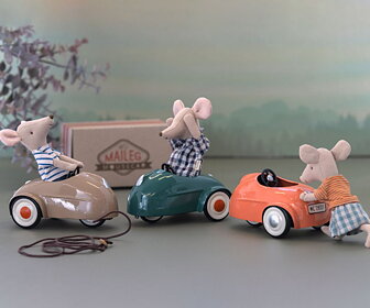 Maileg - Mouse car - Coral