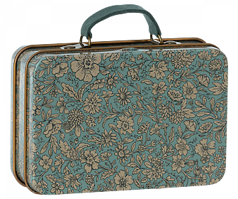 Maileg - Small suitcase, Blossom Blue