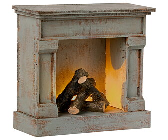 Maileg - Miniature fireplace, vintage blue