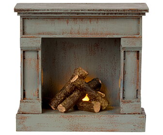 Maileg - Miniature fireplace, vintage blue