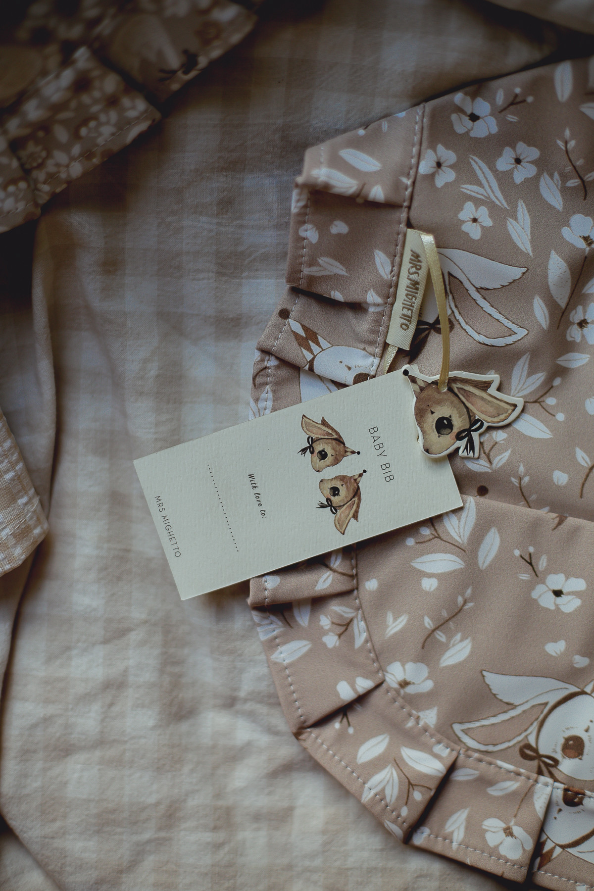 Mrs Mighetto - Haklapp, Birthday bunny pink - 2