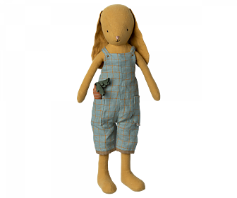 Maileg - Bunny size 3, Dusty Yellow med overall