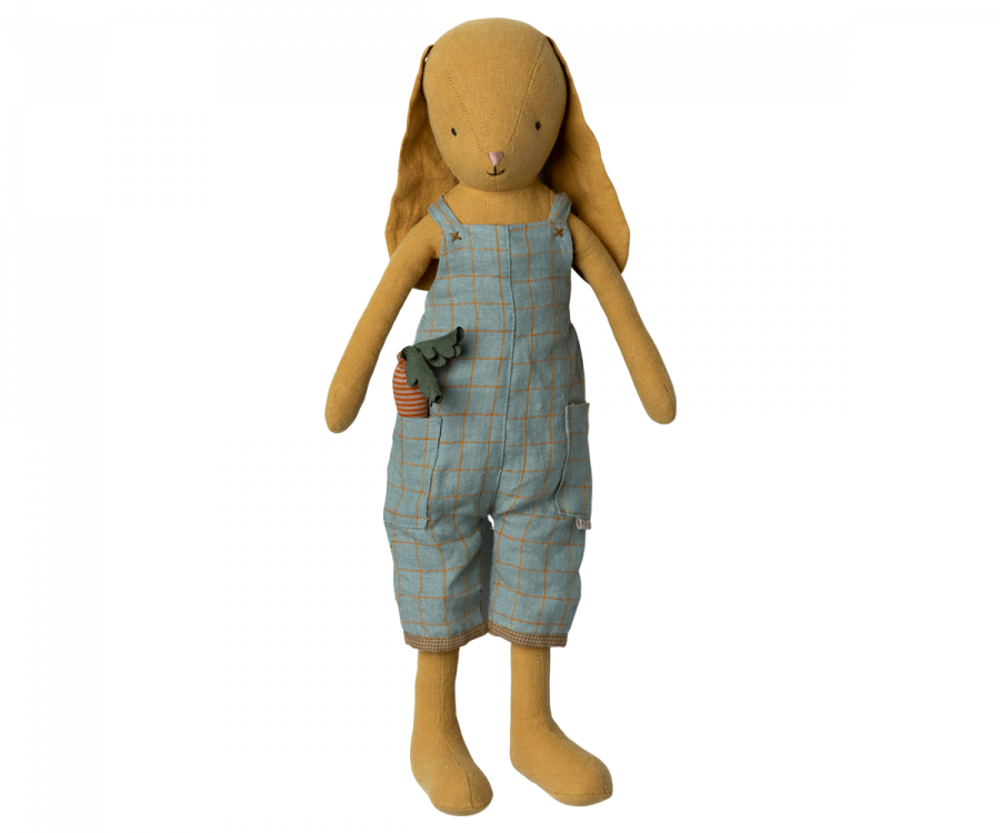 Maileg - Bunny size 3, Dusty Yellow med overall