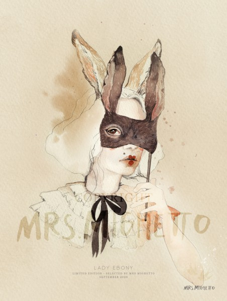 Mrs Mighetto - Poster, Lady Ebony 18x24 cm - 2