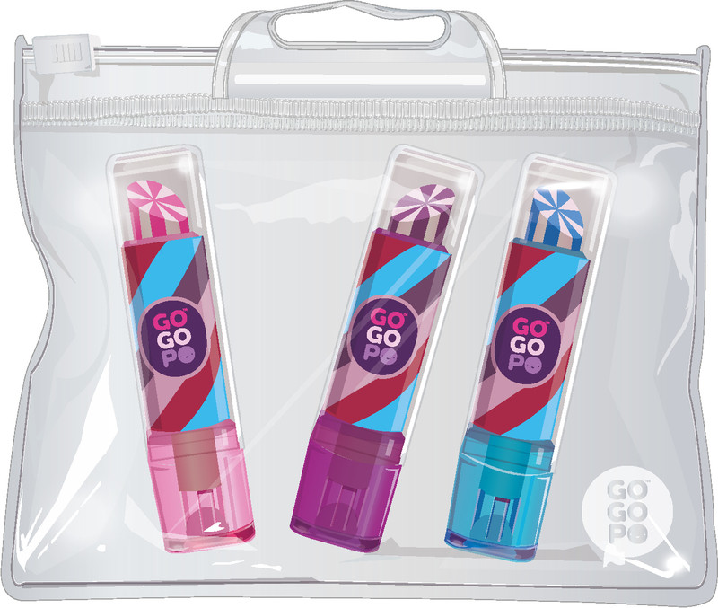 Keycraft - GoGoPo Lipstick Eraser 3pk