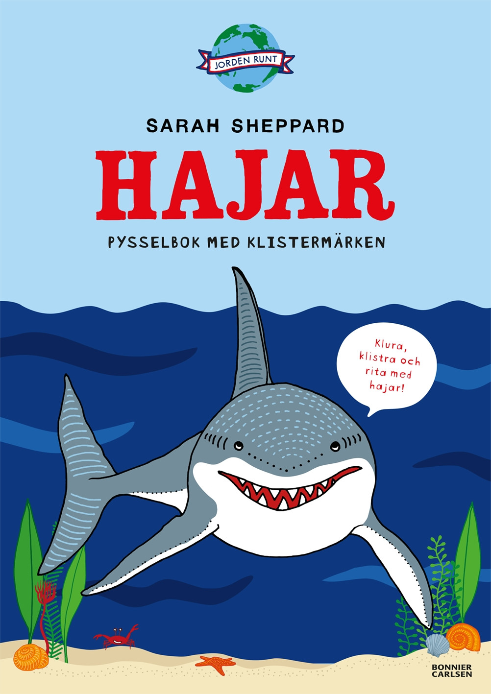 Bonnier - Jorden runt. Hajar - Pysselbok med klistermärken