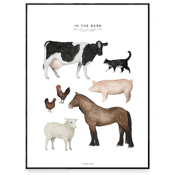 Fashionell - Poster, In the Barn 50x70 cm
