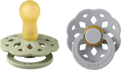 Bibs Napp - 2-pack Napp Boheme, Sage/Cloud 0-6 mån