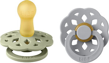 Bibs Napp - 2-pack Napp Boheme, Sage/Cloud 0-6 mån