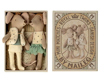 Maileg - Royal twins, Babymöss i tändsticksask