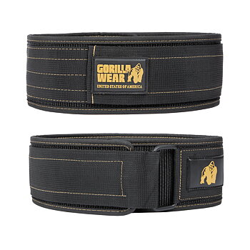 4 Inch Nylon Belt, black/gold