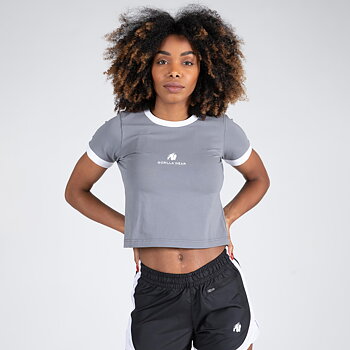 New Orleans Cropped T-Shirt, grey