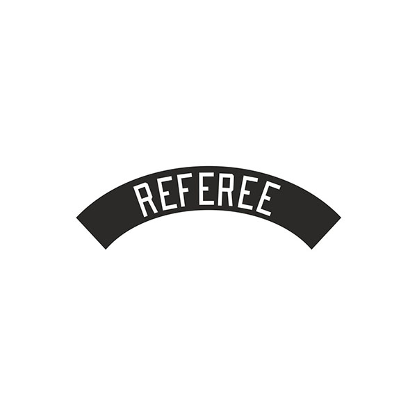 Namnplatta twill Referee curved
