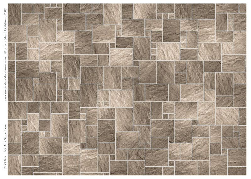 Dark  stone floor - A3 paper