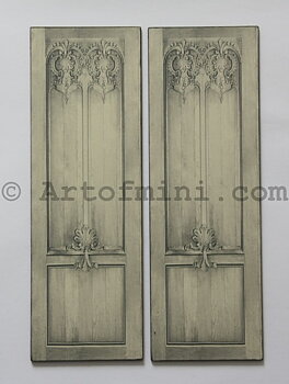 Set of Door Panels (French grey-green) - kit from Art of Mini