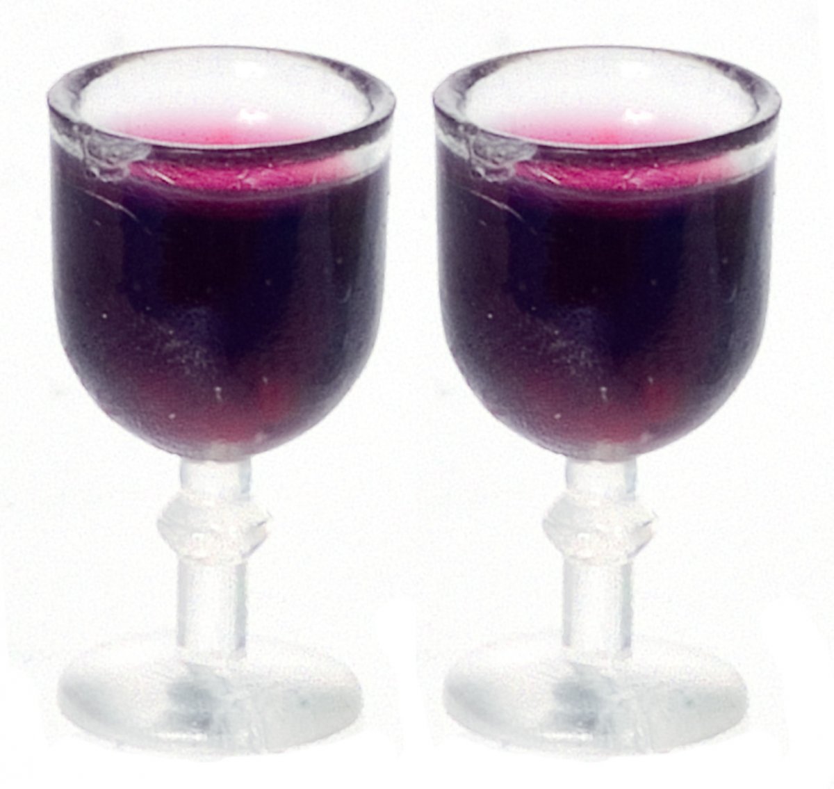 Vinglas 2 st "med rött vin i"