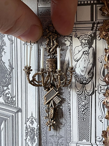18th century HARP wall candelabra -  unpainted kit from Alison Davies - 5