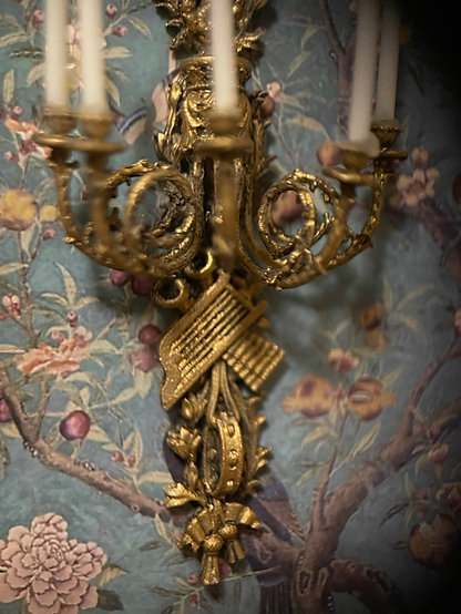 18th century HARP wall candelabra -  unpainted kit from Alison Davies - 3