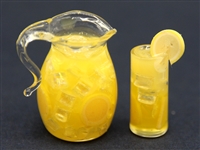 glasses with orangejuice + jar