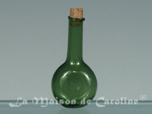Glass bottle green with cork